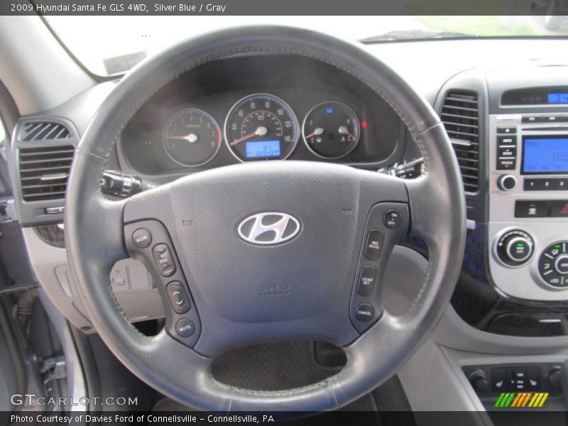 Silver Blue / Gray 2009 Hyundai Santa Fe GLS 4WD