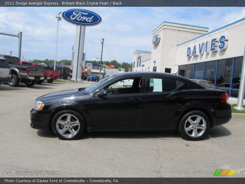 Brilliant Black Crystal Pearl / Black 2011 Dodge Avenger Express
