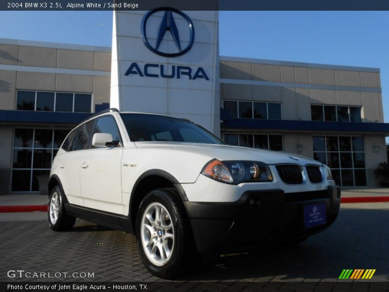 Alpine White / Sand Beige 2004 BMW X3 2.5i