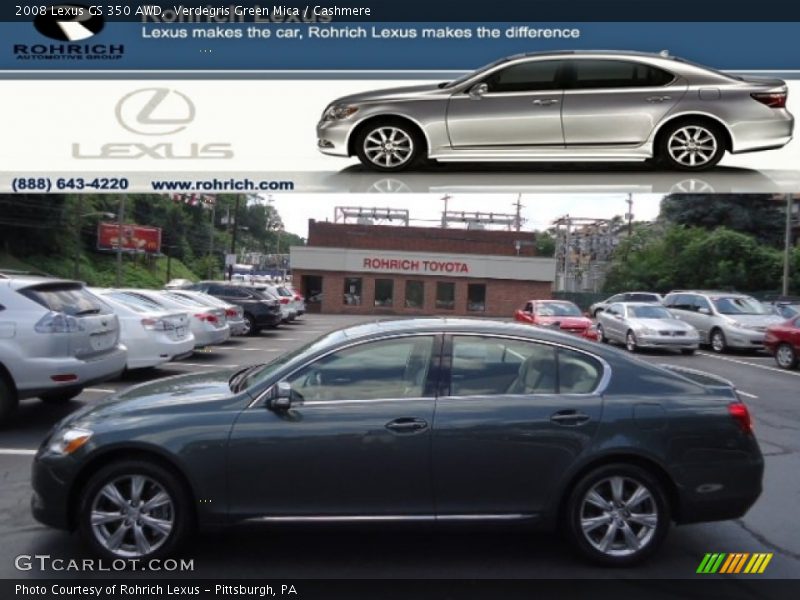 Verdegris Green Mica / Cashmere 2008 Lexus GS 350 AWD
