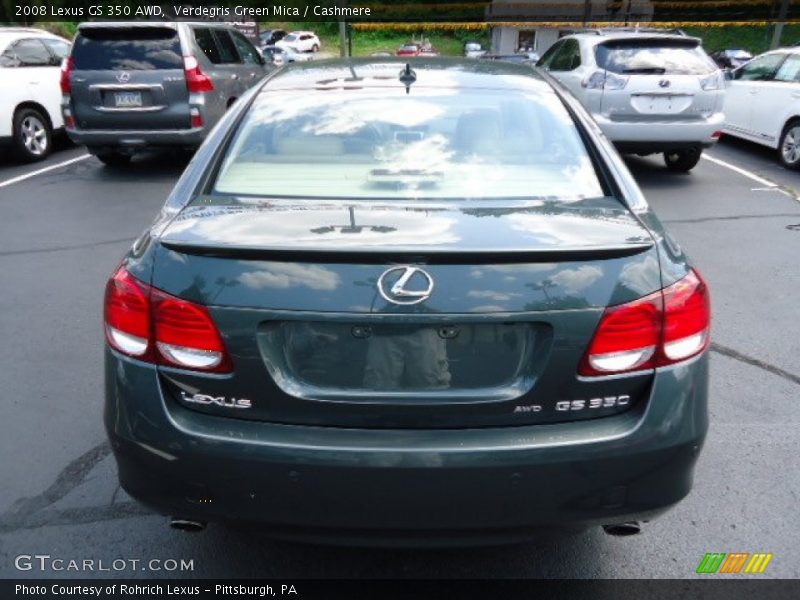 Verdegris Green Mica / Cashmere 2008 Lexus GS 350 AWD