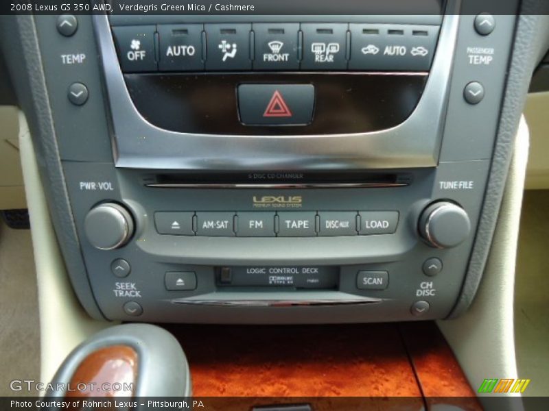 Verdegris Green Mica / Cashmere 2008 Lexus GS 350 AWD