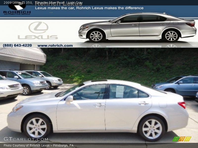Tungsten Silver Pearl / Light Gray 2009 Lexus ES 350