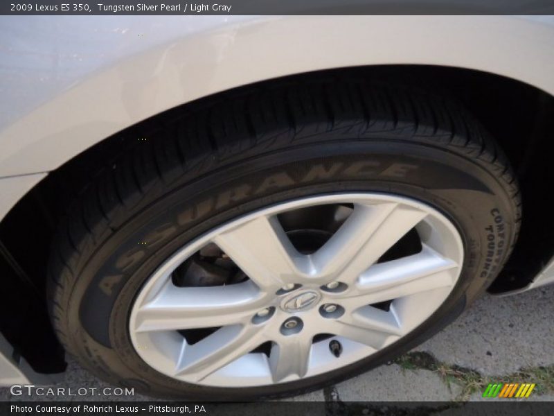 Tungsten Silver Pearl / Light Gray 2009 Lexus ES 350