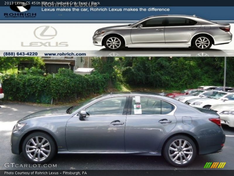 Nebula Gray Pearl / Black 2013 Lexus GS 450h Hybrid