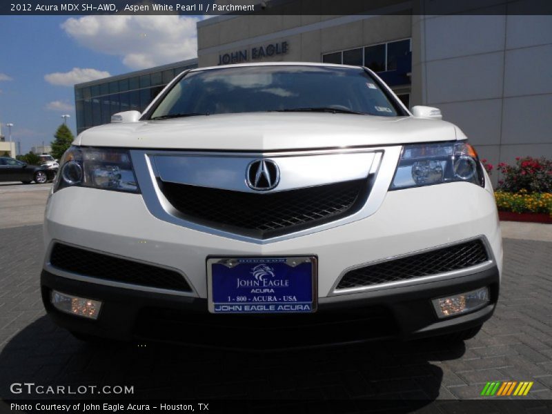 Aspen White Pearl II / Parchment 2012 Acura MDX SH-AWD