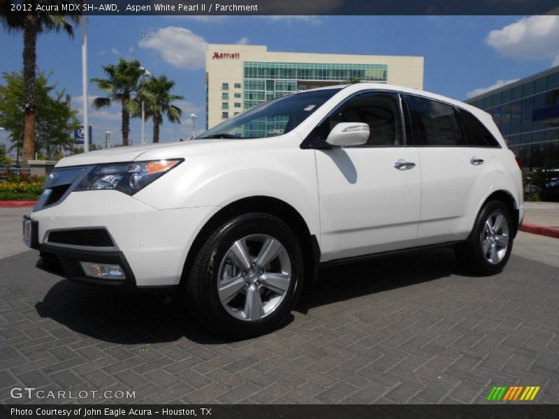 Aspen White Pearl II / Parchment 2012 Acura MDX SH-AWD