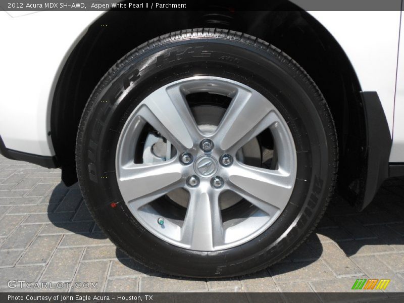 Aspen White Pearl II / Parchment 2012 Acura MDX SH-AWD