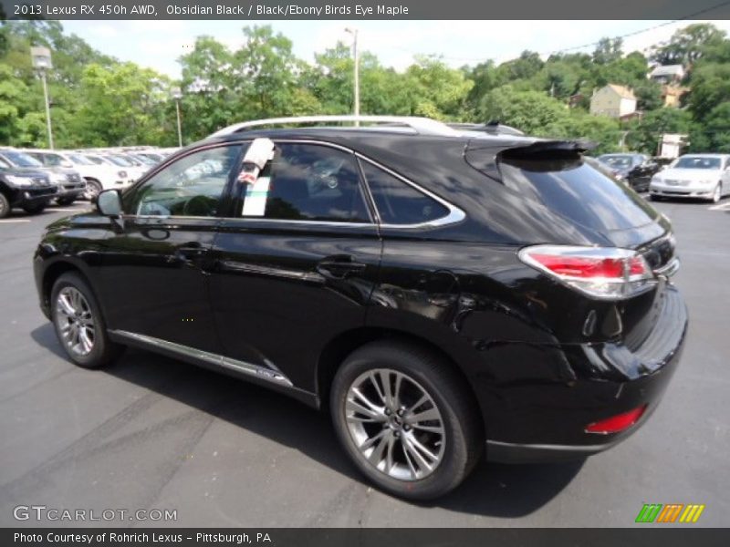 Obsidian Black / Black/Ebony Birds Eye Maple 2013 Lexus RX 450h AWD