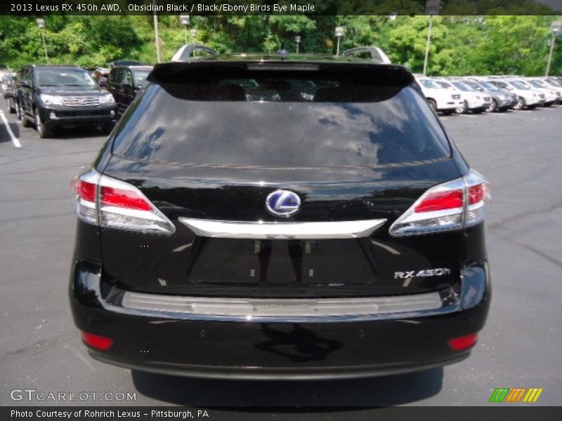 Obsidian Black / Black/Ebony Birds Eye Maple 2013 Lexus RX 450h AWD