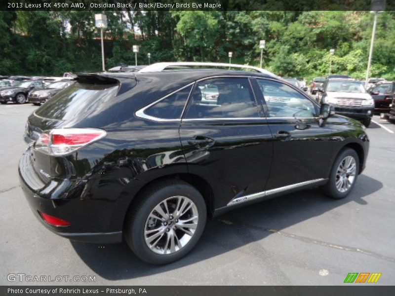 Obsidian Black / Black/Ebony Birds Eye Maple 2013 Lexus RX 450h AWD