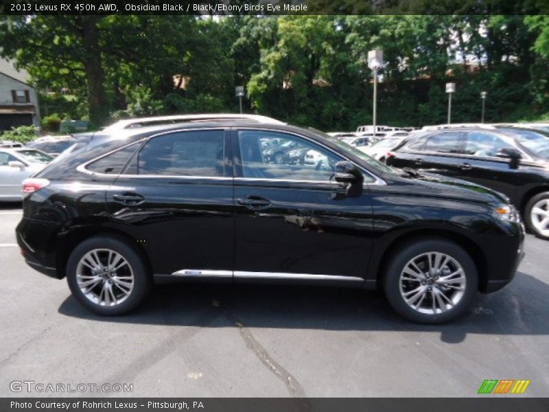 Obsidian Black / Black/Ebony Birds Eye Maple 2013 Lexus RX 450h AWD