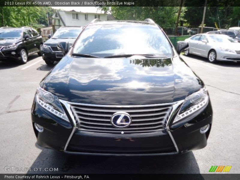 Obsidian Black / Black/Ebony Birds Eye Maple 2013 Lexus RX 450h AWD