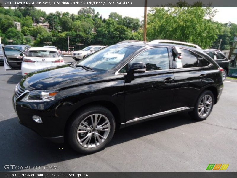 Obsidian Black / Black/Ebony Birds Eye Maple 2013 Lexus RX 450h AWD