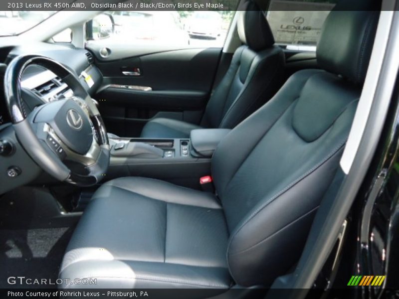 Obsidian Black / Black/Ebony Birds Eye Maple 2013 Lexus RX 450h AWD