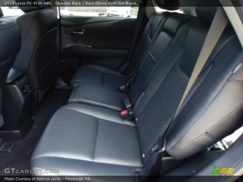 Obsidian Black / Black/Ebony Birds Eye Maple 2013 Lexus RX 450h AWD