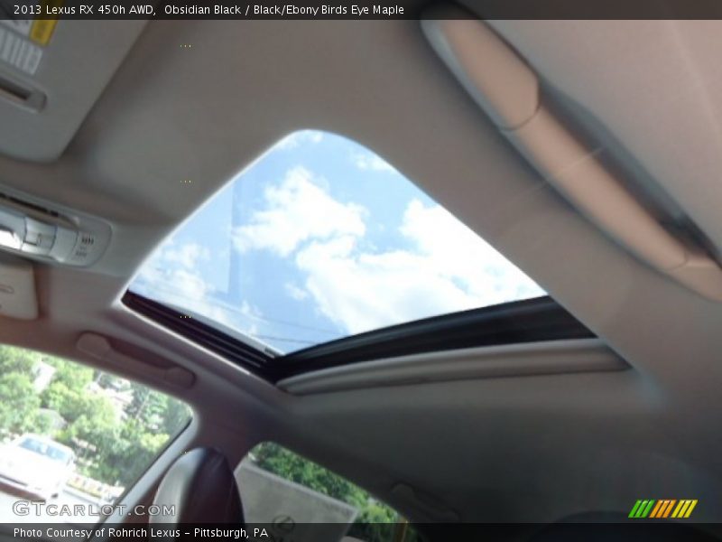 Obsidian Black / Black/Ebony Birds Eye Maple 2013 Lexus RX 450h AWD