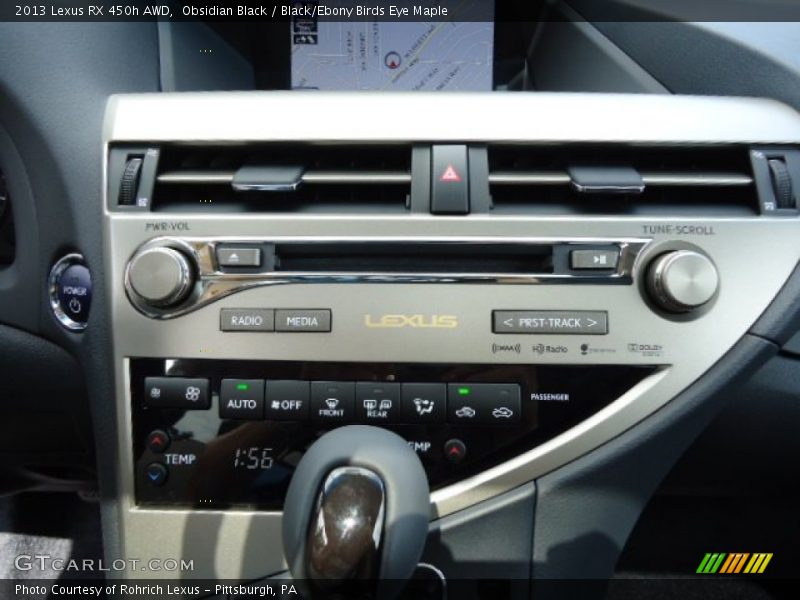 Obsidian Black / Black/Ebony Birds Eye Maple 2013 Lexus RX 450h AWD