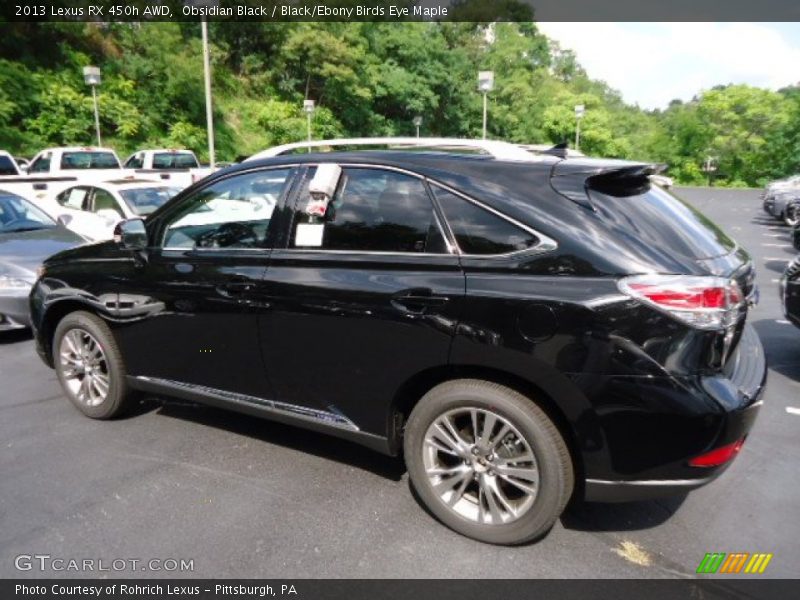 Obsidian Black / Black/Ebony Birds Eye Maple 2013 Lexus RX 450h AWD
