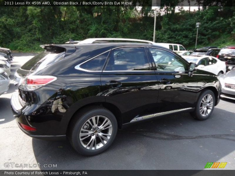 Obsidian Black / Black/Ebony Birds Eye Maple 2013 Lexus RX 450h AWD