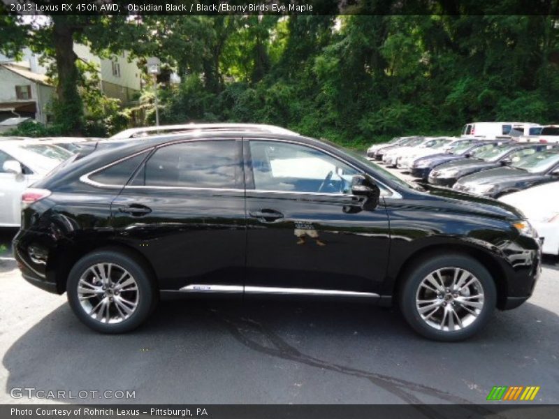 Obsidian Black / Black/Ebony Birds Eye Maple 2013 Lexus RX 450h AWD