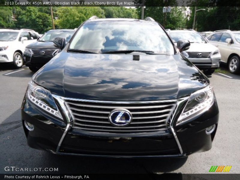 Obsidian Black / Black/Ebony Birds Eye Maple 2013 Lexus RX 450h AWD