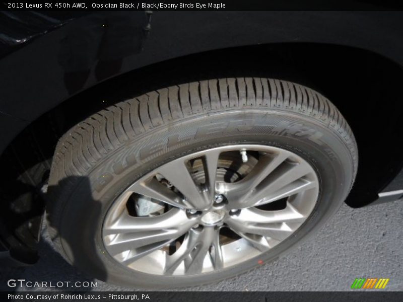 Obsidian Black / Black/Ebony Birds Eye Maple 2013 Lexus RX 450h AWD