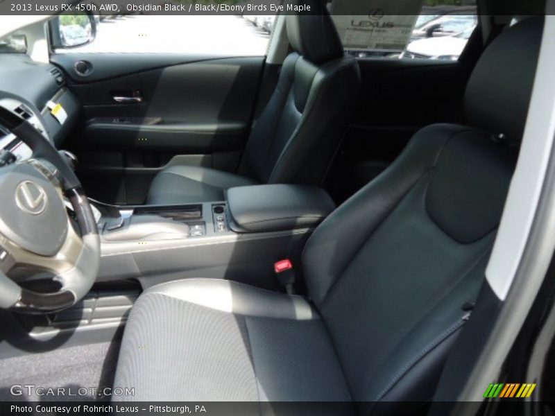 Obsidian Black / Black/Ebony Birds Eye Maple 2013 Lexus RX 450h AWD