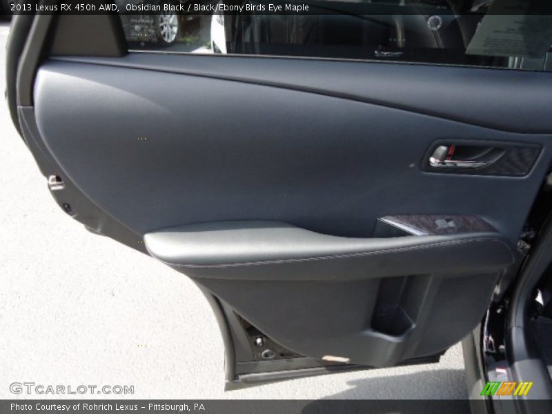 Obsidian Black / Black/Ebony Birds Eye Maple 2013 Lexus RX 450h AWD