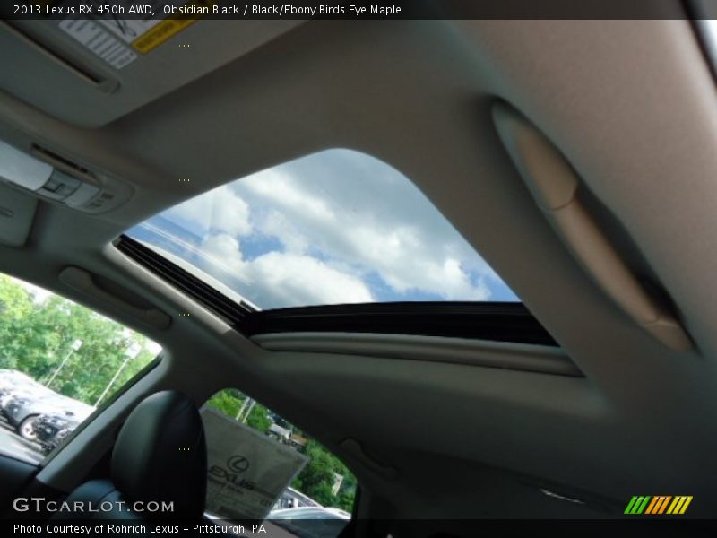 Obsidian Black / Black/Ebony Birds Eye Maple 2013 Lexus RX 450h AWD