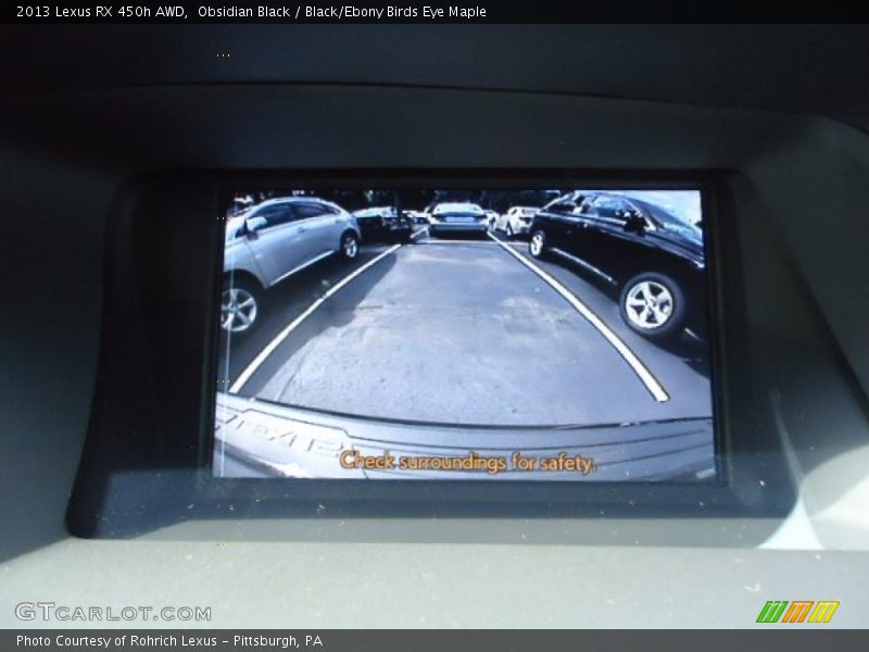 Obsidian Black / Black/Ebony Birds Eye Maple 2013 Lexus RX 450h AWD