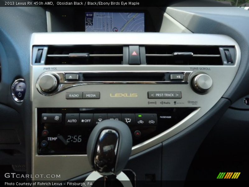 Obsidian Black / Black/Ebony Birds Eye Maple 2013 Lexus RX 450h AWD