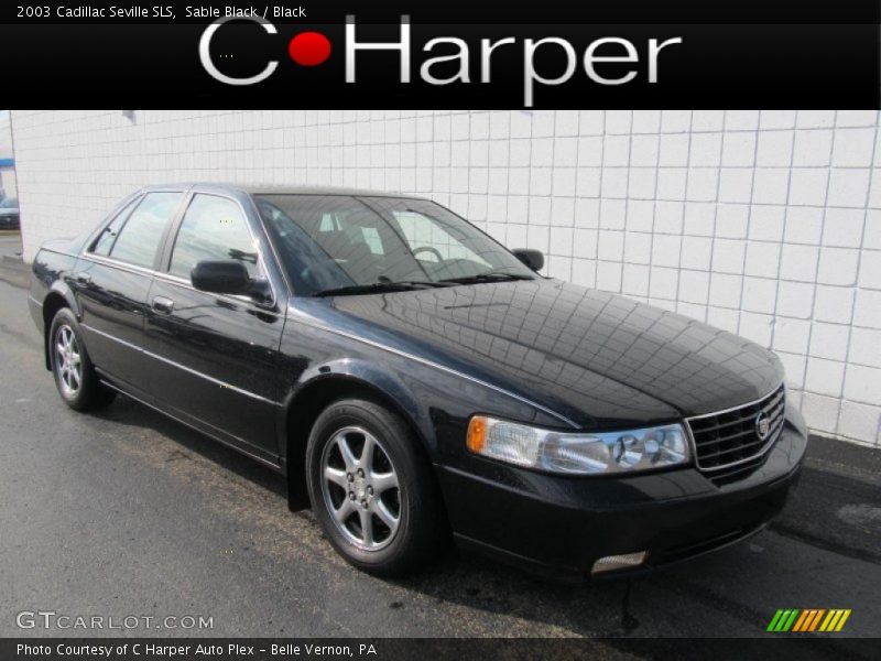 Sable Black / Black 2003 Cadillac Seville SLS