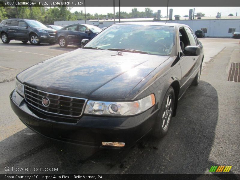 Sable Black / Black 2003 Cadillac Seville SLS