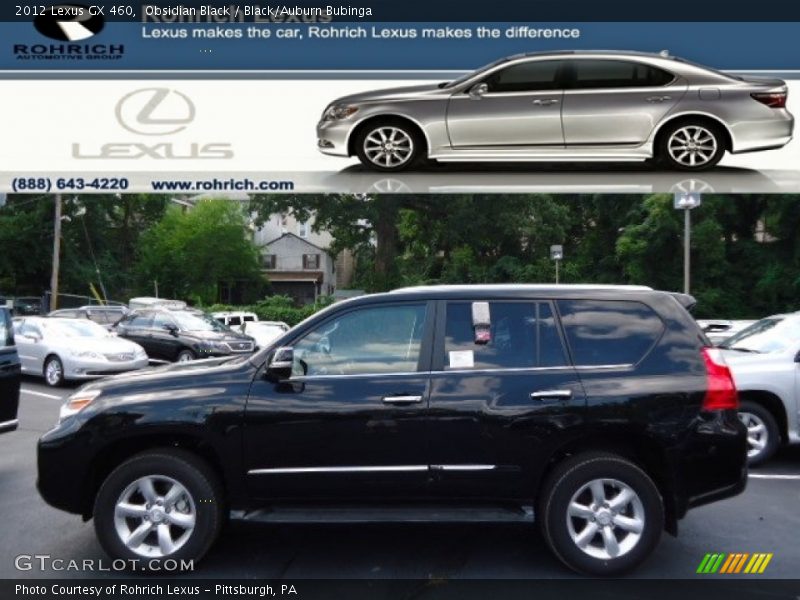 Obsidian Black / Black/Auburn Bubinga 2012 Lexus GX 460