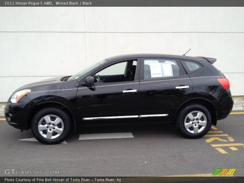 Wicked Black / Black 2011 Nissan Rogue S AWD