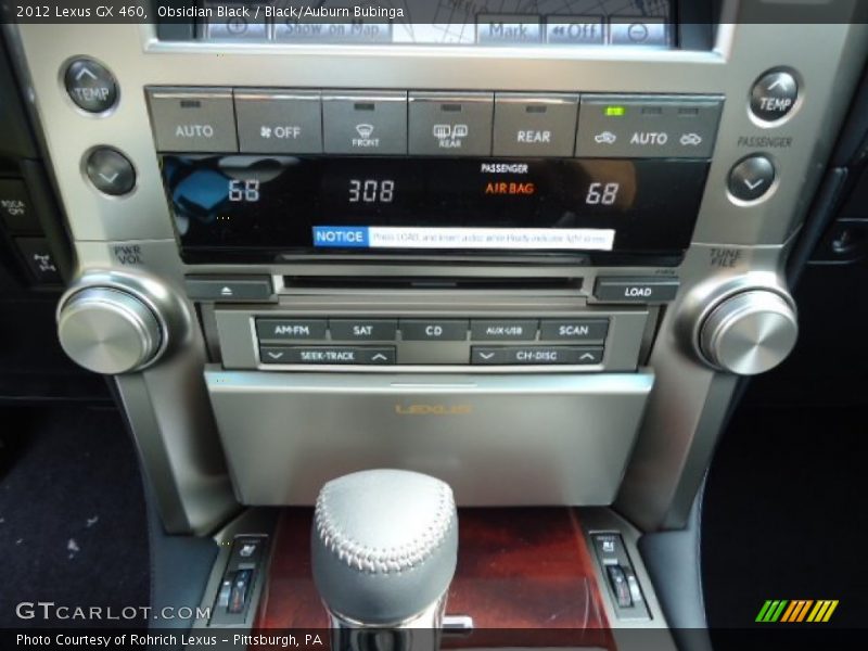 Obsidian Black / Black/Auburn Bubinga 2012 Lexus GX 460