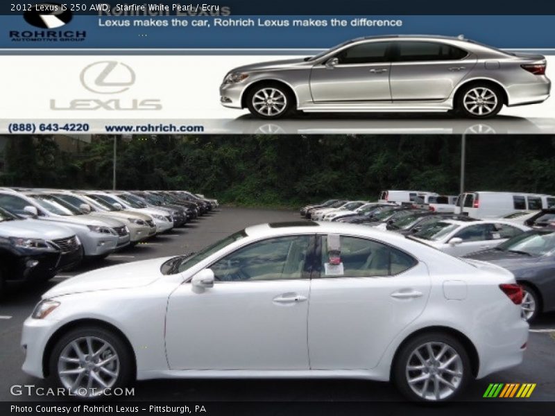 Starfire White Pearl / Ecru 2012 Lexus IS 250 AWD