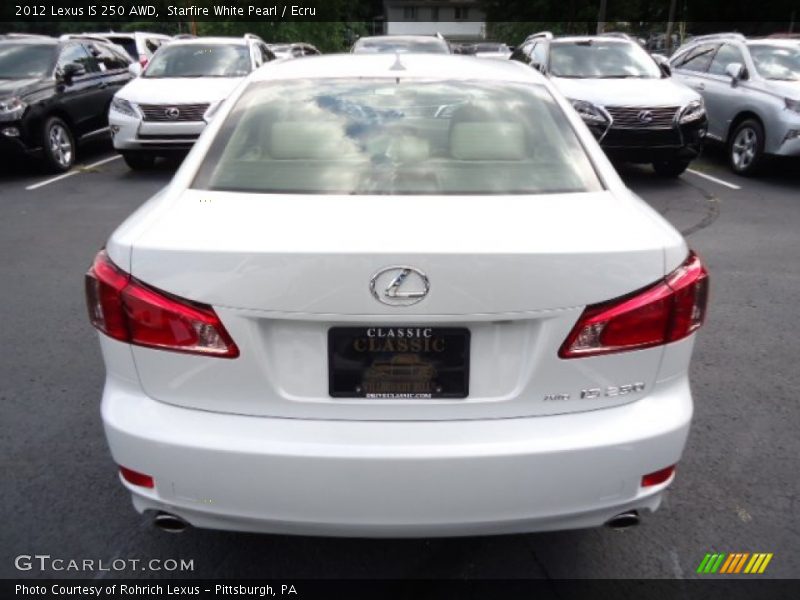 Starfire White Pearl / Ecru 2012 Lexus IS 250 AWD