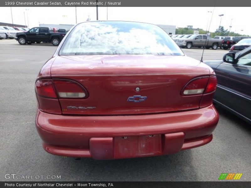 Cayenne Red Metallic / Neutral 1999 Chevrolet Cavalier Sedan