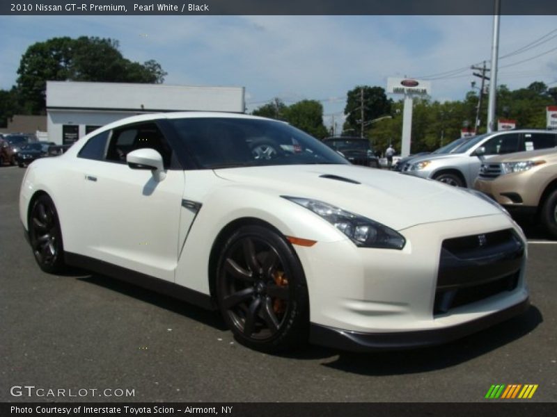 Pearl White / Black 2010 Nissan GT-R Premium