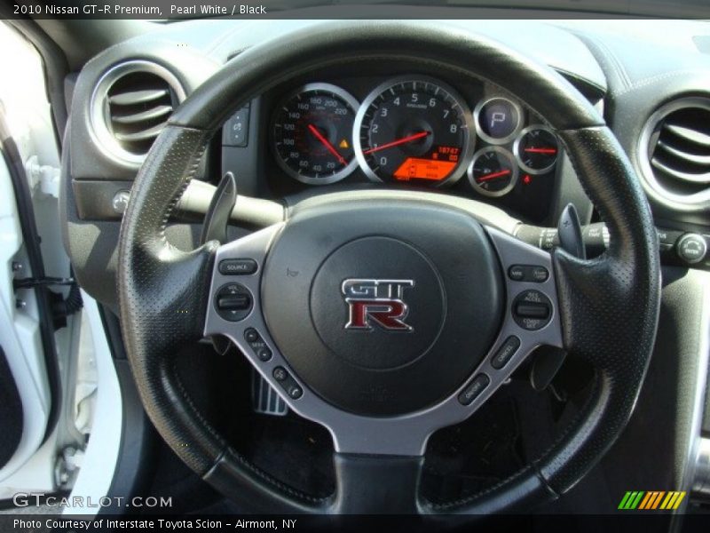 Pearl White / Black 2010 Nissan GT-R Premium