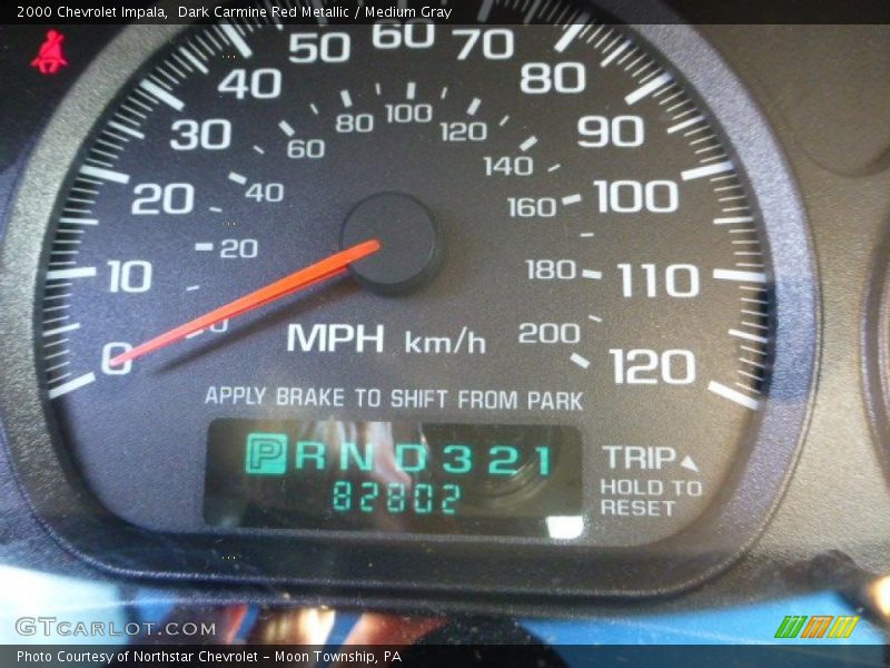 Dark Carmine Red Metallic / Medium Gray 2000 Chevrolet Impala