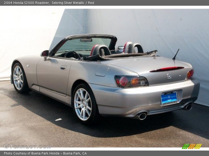 Sebring Silver Metallic / Red 2004 Honda S2000 Roadster