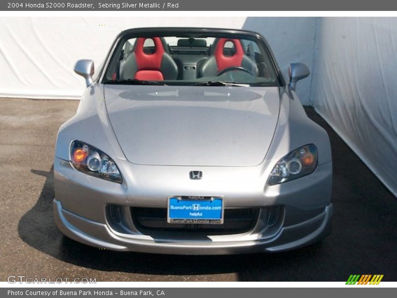 Sebring Silver Metallic / Red 2004 Honda S2000 Roadster