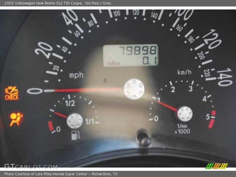 Uni Red / Grey 2003 Volkswagen New Beetle GLS TDI Coupe