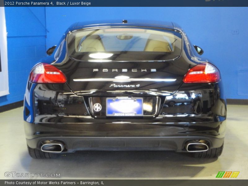 Black / Luxor Beige 2012 Porsche Panamera 4