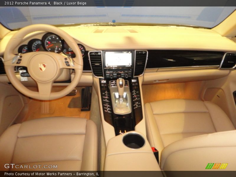 Black / Luxor Beige 2012 Porsche Panamera 4