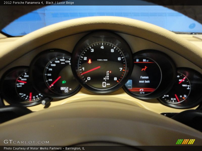 Black / Luxor Beige 2012 Porsche Panamera 4