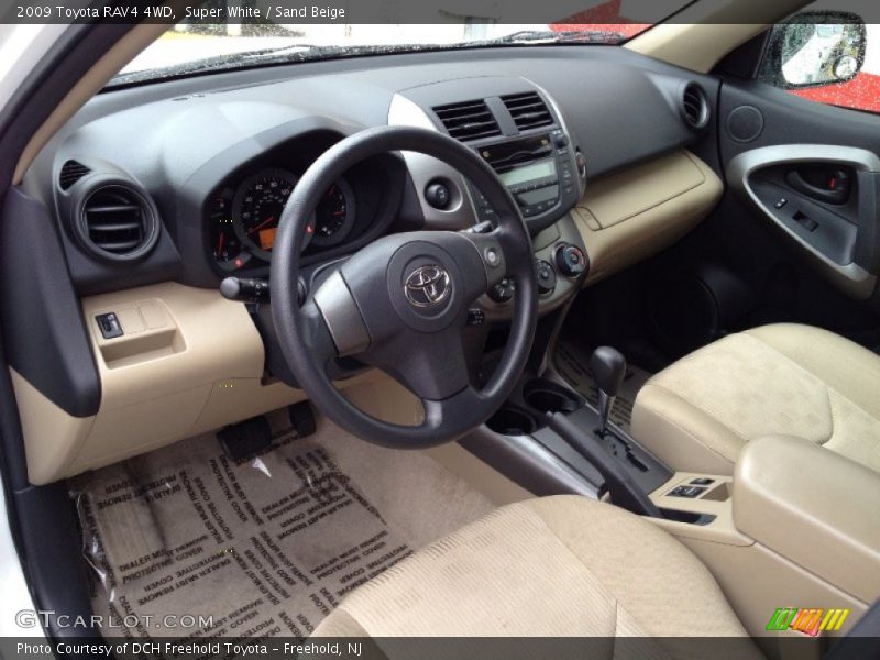 Super White / Sand Beige 2009 Toyota RAV4 4WD